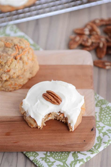 Carrot Cake Cookies With Cream Cheese Frosting Mel S Kitchen Cafe