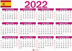 Calendario 2022 España Con Días Festivos Para Imprimir