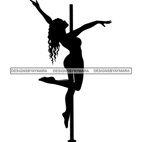 Sexy Black Girl Striptease Dancer Silhouette Showgirl Nightclub Illust Designsbyaymara