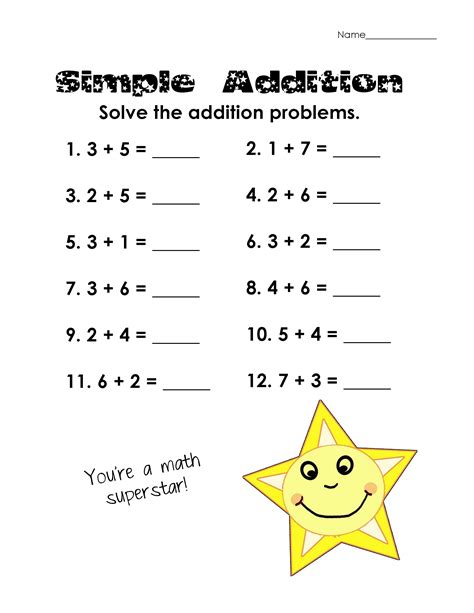 Simple Math Worksheets Math Worksheets Kids Math Worksheets Maths