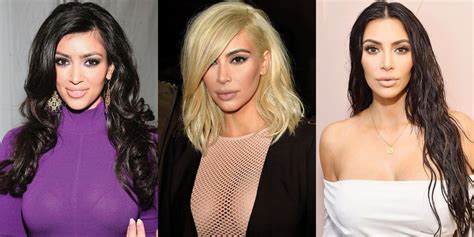 Kim Kardashians Makeup And Hairstyles Pictures Of Kim Kardashians