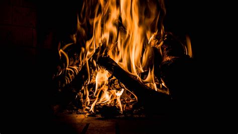 Download Wallpaper 3840x2160 Bonfire Fire Flame Burning Dark
