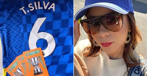 Thiago Silva S Wife Left Fuming After Chelsea Shirt Banned At Carabao Cup Final Daily Star