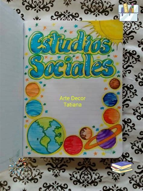 Carátulas Portadas De Cuadernos De Estudios Sociales Para Niños Con