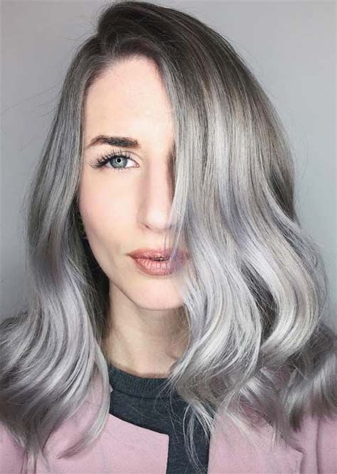 Silver Hair Trend 51 Cool Grey Hair Colors To Try Silver Grey Hair