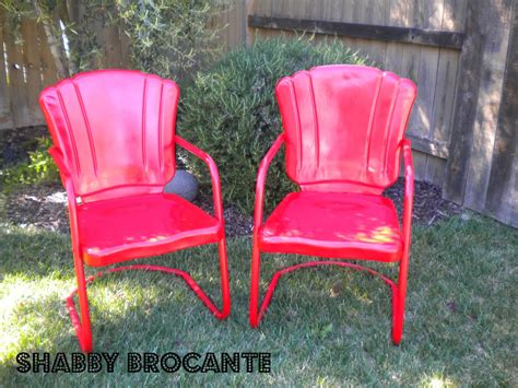 Metal garden furniture set 4 seat sofa chairs coffee table outdoor patio balcony. Shabby Brocante: Vintage Metal Lawn Chairs