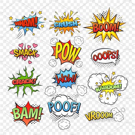 Comic Speech Bubbles Set Vector Illustration Comic Bubble Vector Free