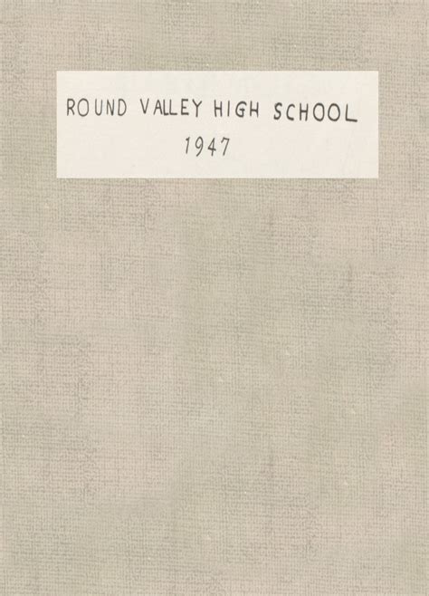 1947 Yearbook From Round Valley High School From Springerville Arizona