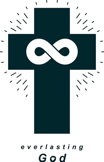 Everlasting God Vector Creative Symbol Design Combined With Loop Sign