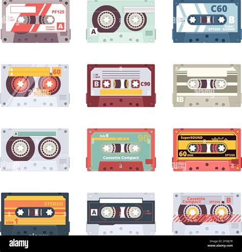 Music Cassettes Electronics Audio Player Mixtape 80s Technologies Stereo Record Radio Vector