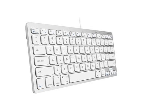 Macally Slim Usb Wired Small Compact Mini Computer Keyboard For Apple