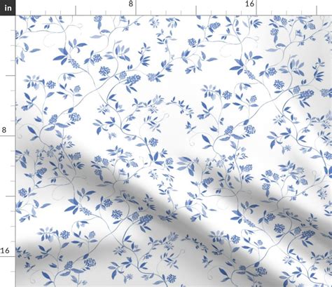 Watercolor French Country Floral Fabric Spoonflower