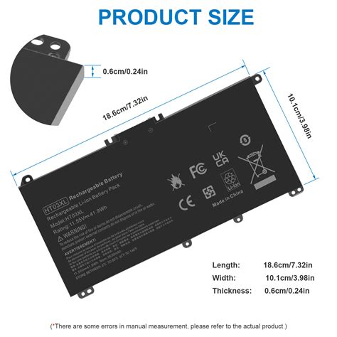 For Hp 240 G7 245 250 G7 255 340s 470 G7 340 G5 348 G5 Battery Ht03xl