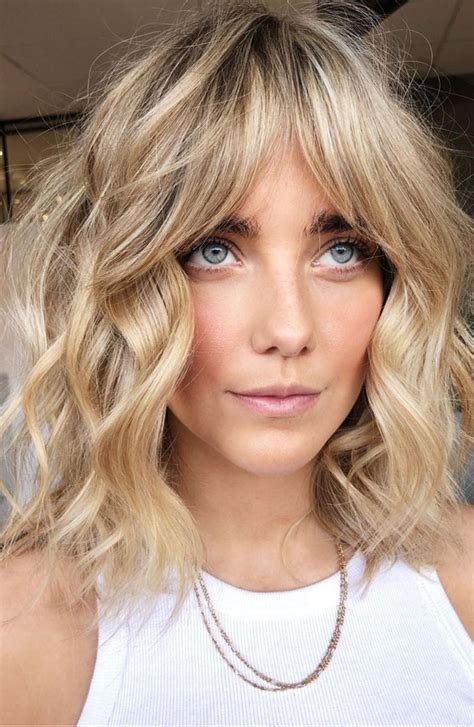 Cute Haircuts And Hairstyles With Bangs Blonde Bombshell Bob