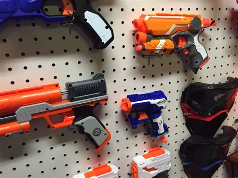 And if i wasn't on a budget i definitely would've bought some of that cool stainless steel or blue pegboard! Pin on nerf