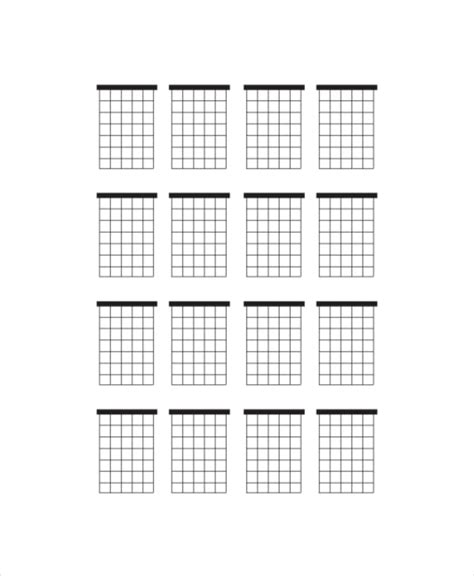Free Blank Guitar Chord Charts Printable Printable Templates