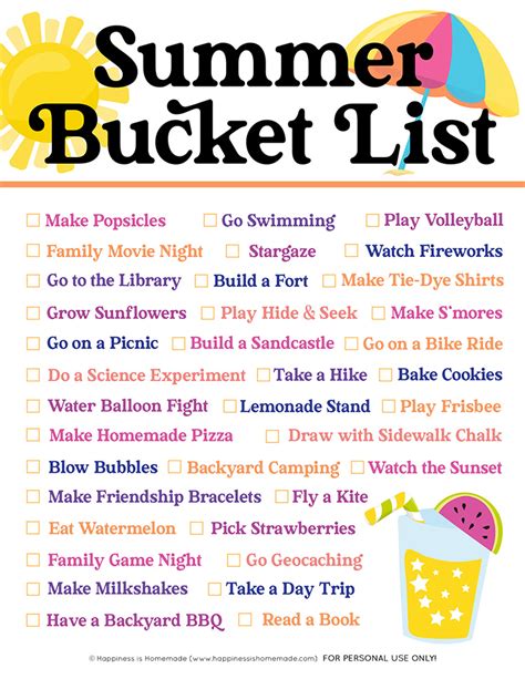 Summer Bucket List Ideas Telegraph