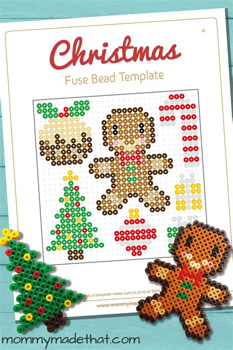 Cute Christmas Perler Bead Patterns Free Printable Fuse Bead