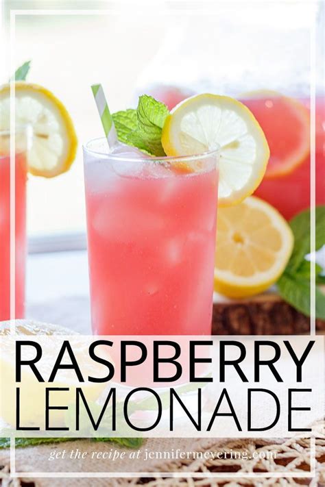 Refreshing And Delicious Lemonade Made With Fresh Raspberries And