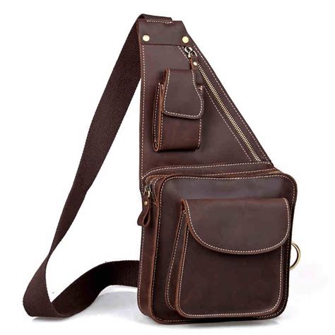 1 Strap Backpack Brown Cross Body Sling Bag Bagswish