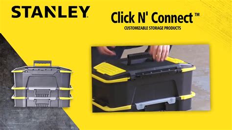 Stanley Stst19900 2 In 1 Click N Connect Storage Tool Box Youtube