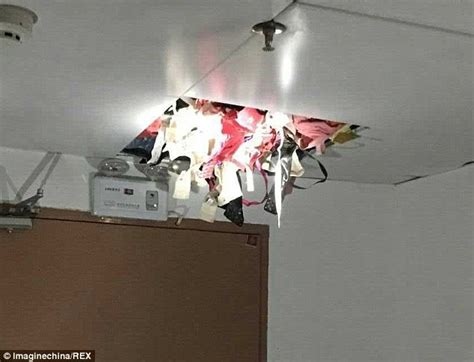 Underwear Thief In China Caught After Ceiling Collapses Under The