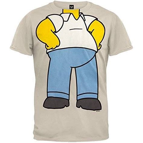 Simpsons Mens Homer Body Costume T Shirt Medium Off White Order Sale Wdxd Via Amazon