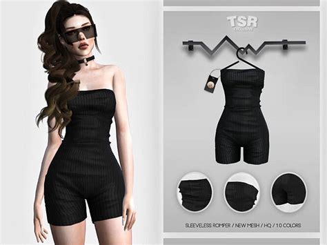 Sleeveless Romper Bd436 By Busra Tr At Tsr Sims 4 Updates
