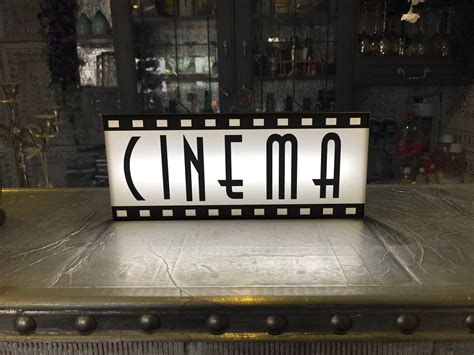 Cinema Light Up Illuminated Sign Light Box White Usb Led Etsy