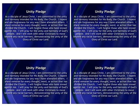 Ppt Unity Pledge Powerpoint Presentation Free Download Id1823075