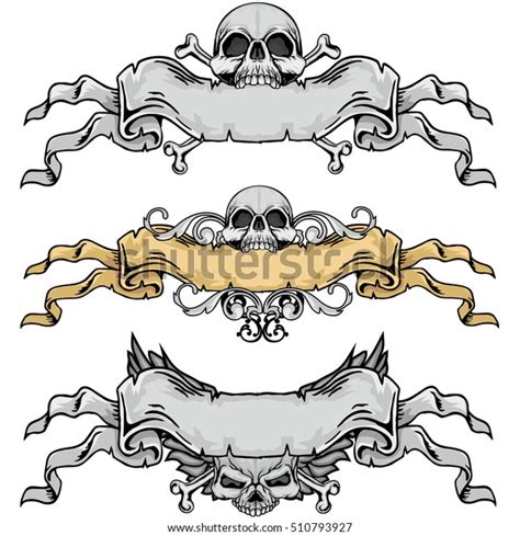 Gothic Banner Skull Grungevintage Design Tshirts Stock Vector Royalty