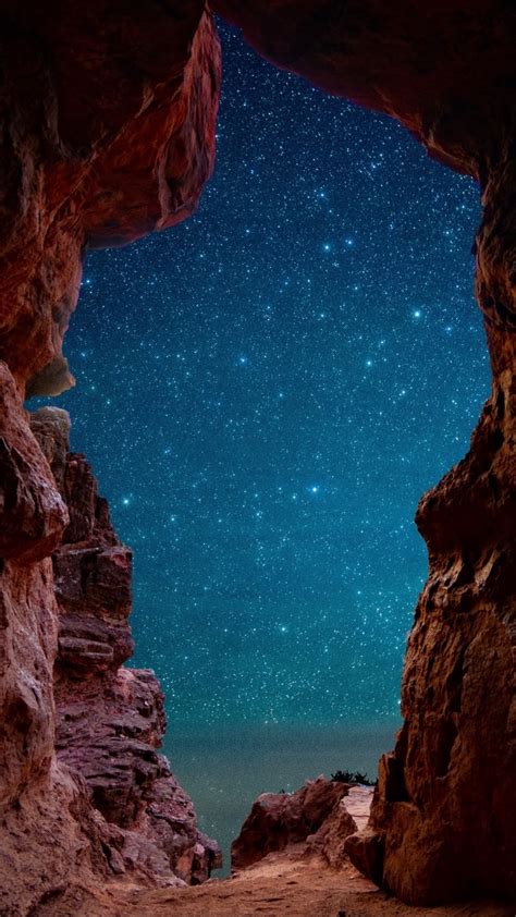 Wallpaper Id 455535 Earth Cave Phone Wallpaper Stars Starry Sky