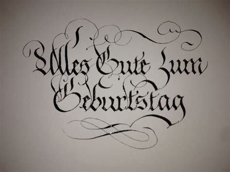Calligraphy In German In Fraktur Script