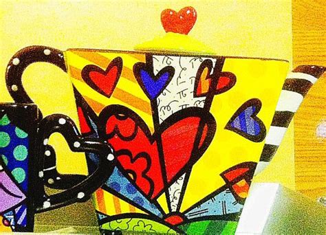 Pop Artist Romero Britto Love Teapot And By Stuartchristopher