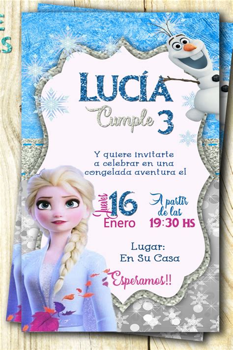 Frozen Tarjeta De Invitaci N Cumplea Os Frozen Invitaci N Digital O Pa Tarjetas De