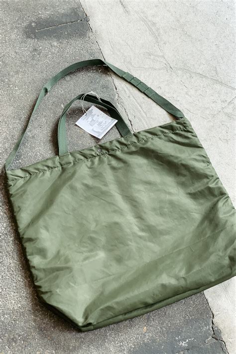 Engineered Garments Carry All Tote Olive Flight Satin Nylon Made In