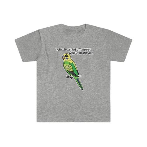 Evil Green Budgie Parakeet Parrot Text Adult Unisex Softstyle Etsy