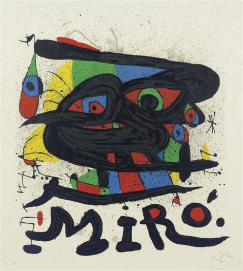 Joan Miro Poster For The Exhibition Miro Sculptures M Christie S