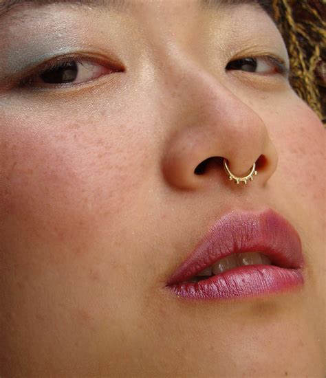 Gold Septum Ring Septum Piercing Septum Dainty Nose Ring Etsy