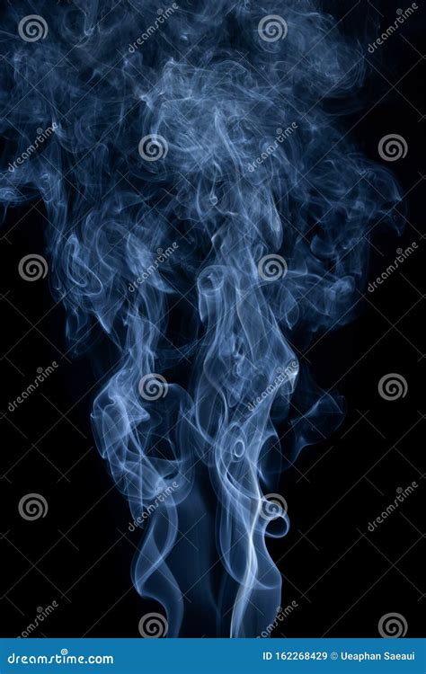 Blue Smoke On Black Background Blue Abstract Smoke On Black Background