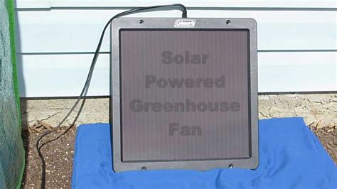 Solar Powered Greenhouse Fan Test Youtube