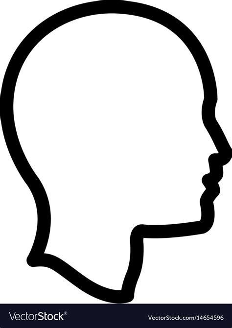 Profile Head Human Man Outline Royalty Free Vector Image