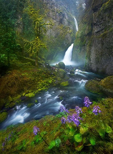 Early Spring Falls Columbia Gorge Oregon Beautiful