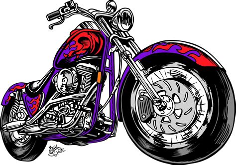 Harley Davidson Motorcycle Cartoon Clipart Clipartix