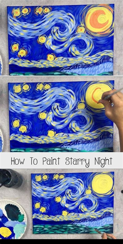 This Is A Simplified Easy Version Of The Famous Starry Night By