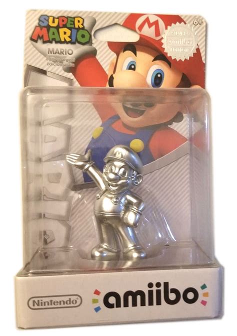 Nintendo Mario Silver Edition Super Mario Amiibo Figure Lagoagriogobec