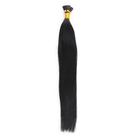 Add instant volume, body, and length with hair extensions. Straight 1B Natural Black Remy I Tip Hair Extensions