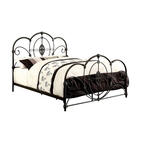 Shop Jania Contemporary Metal California King Size Bed Black Finish Free Shipping Today