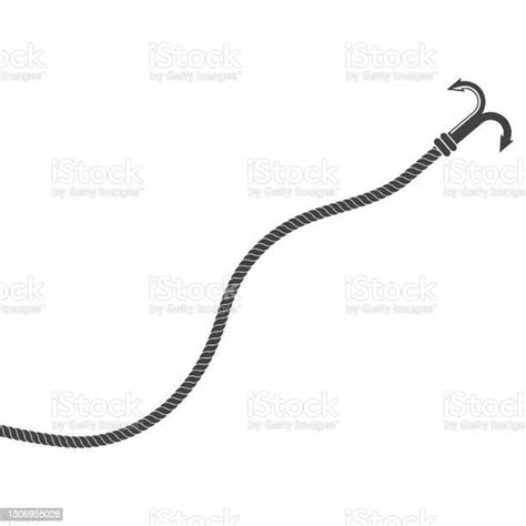 Grappling Hook Icon Vector Illustration Design Template Stock