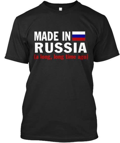 Made In Russia Black T Shirt Front Hemd Deutschland